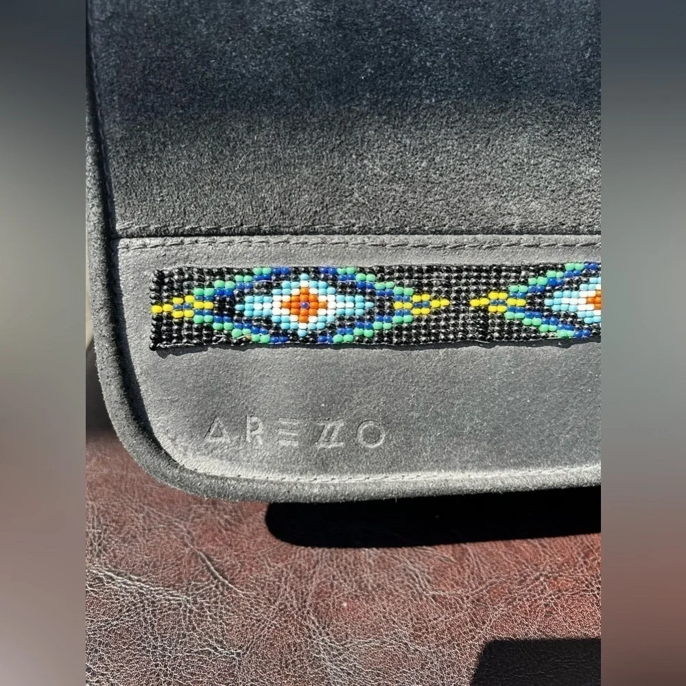 AREZZO Brazilian Beaded Leather backpack made in Brazil
